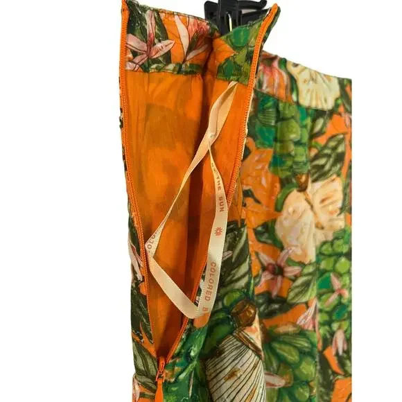 FARM RIO Caipirinha Tiered Cotton Midi Skirt Size Medium NWOT - Picture 4 of 6